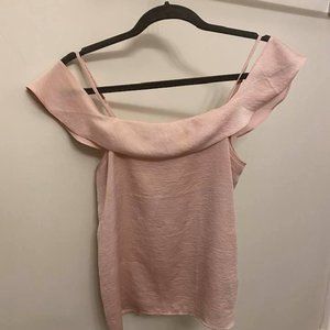 Express open shoulder silky top